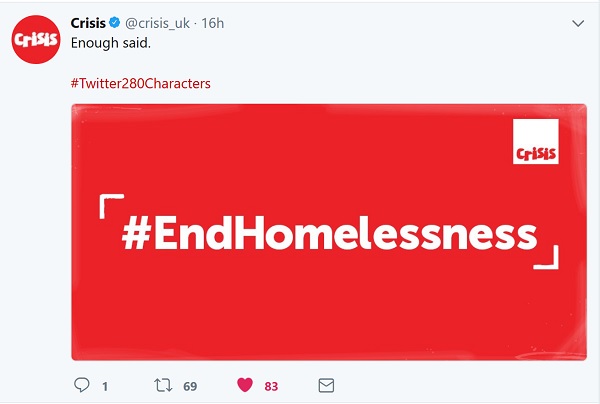 Crisis - 'end homelessness'